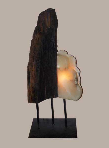 Lichtobjekt 117 | 95 cm | Holz/Alabaster | {field1}